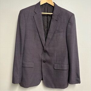 Emporio Armani G Line Wool Blend Blazer Multicolor Textured Plaid Sz 54 Preppy